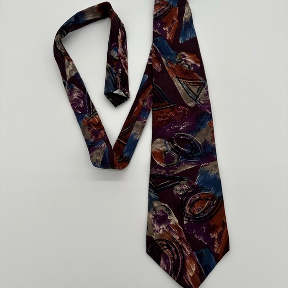 JT Beckett Abstract Multicolor Men's Tie - Picture 1 of 3